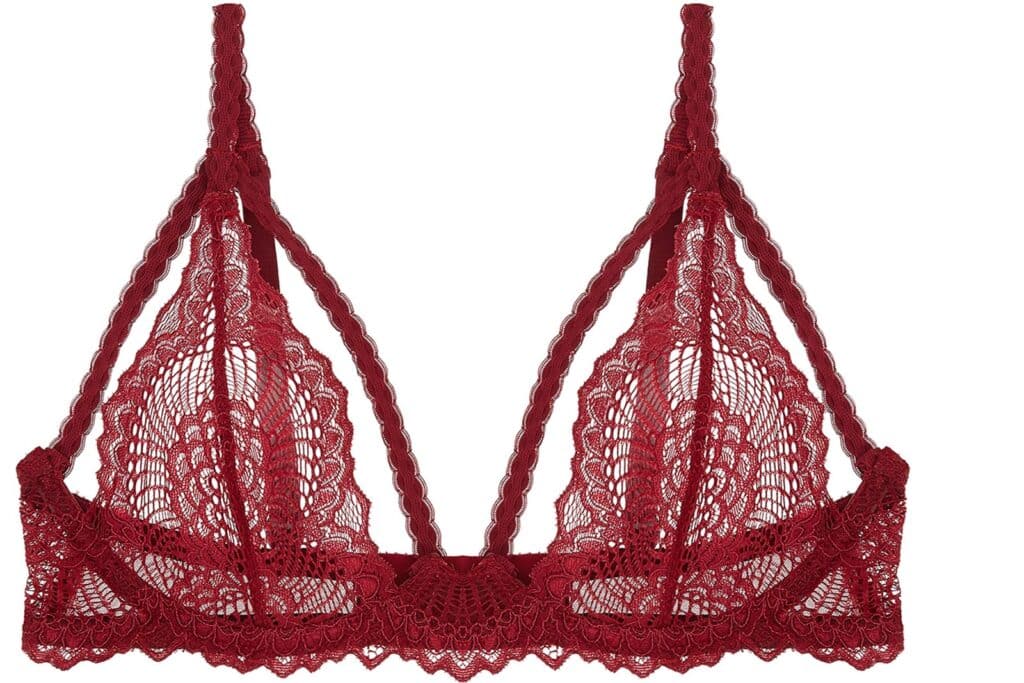 Journelle bra in burgundy.