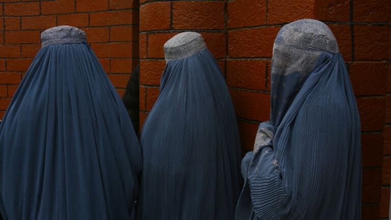 Kabul,Afghanistan/Afghanistan-23.03.2009: women wear burqas in their daily lives in afghanistan.