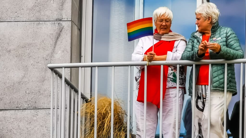 Two older queer women in Belgium.