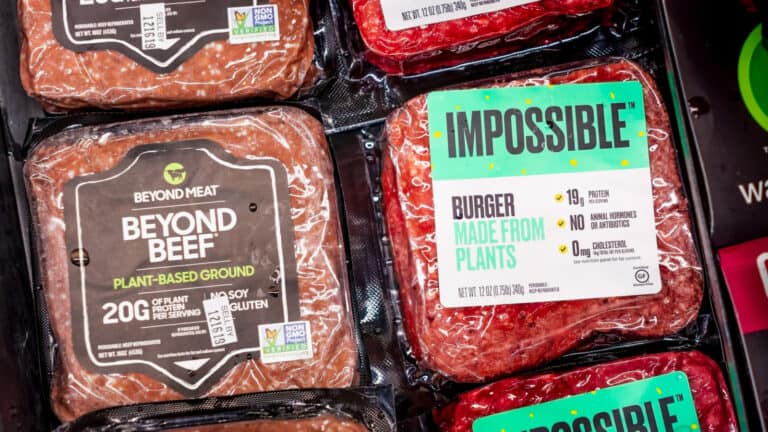 Faux meat products.
