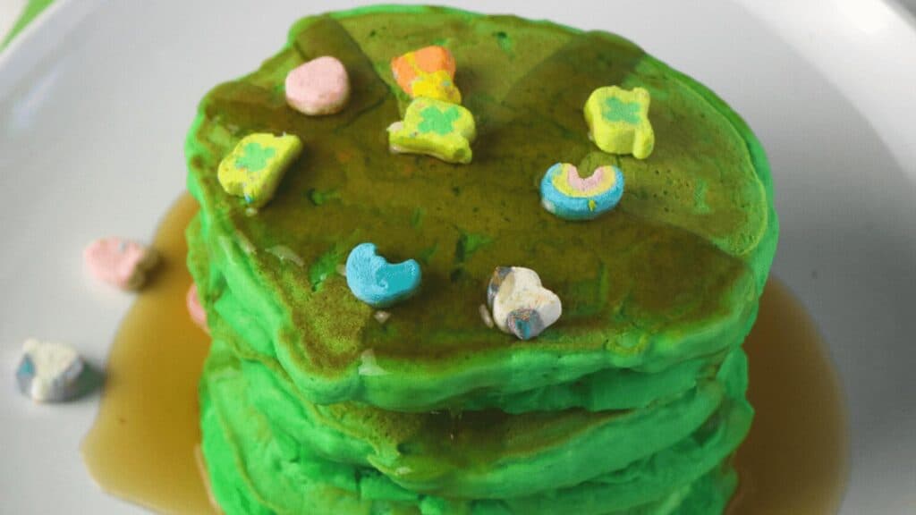 Green-Pancakes-with-Lucky-Charms-Easy-St.-Patricks-Day-Food-square.
