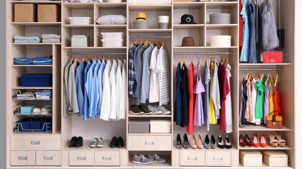 A well curated closet. 