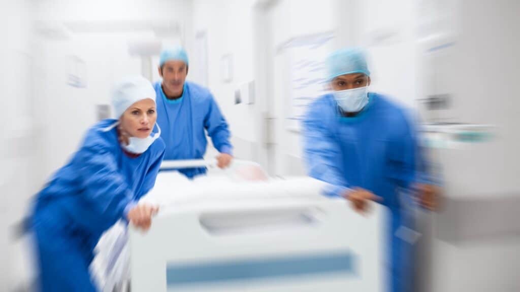 Emergency room situation.