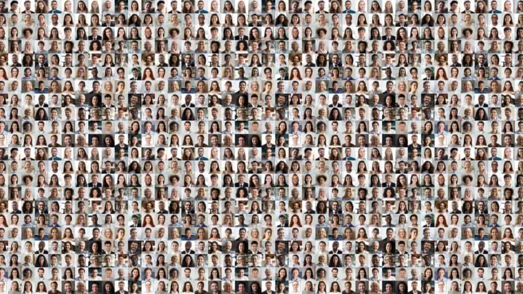 Hundreds of faces. 