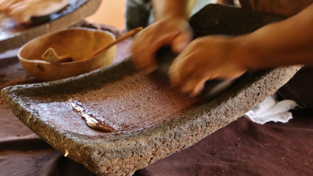 Making chocolate in Belize. 
