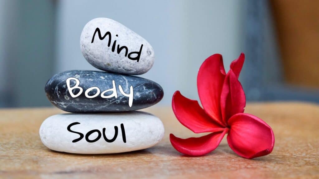 Mind Body Soul graphic. 