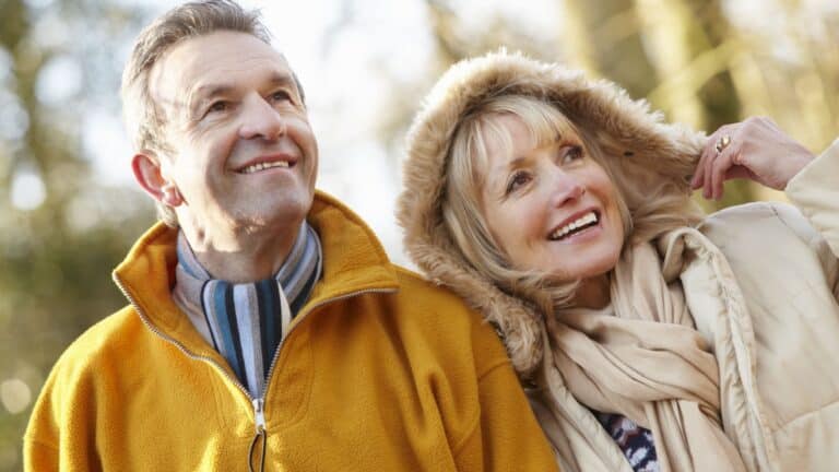 Older senior married couple.