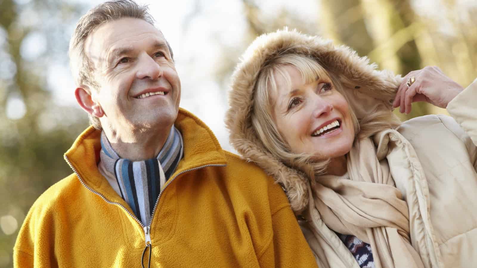 Older senior married couple.