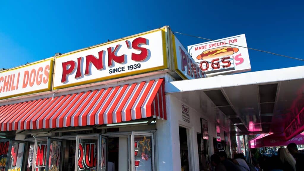 Pinks. Hot dogs. CA. 