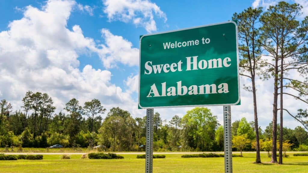 Sweet home alabama sign. 