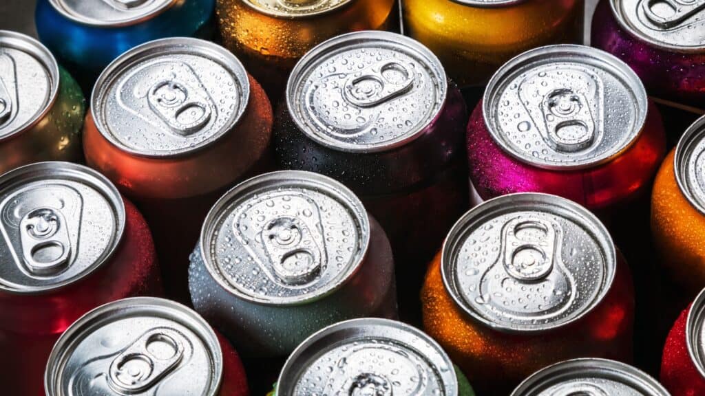 soda cans.