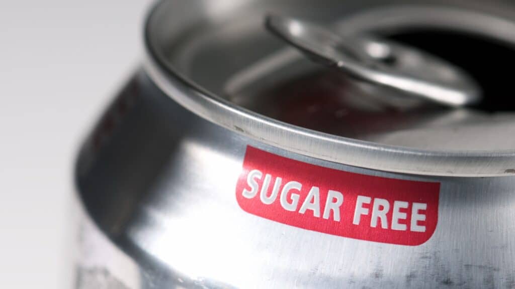 sugar free soda can.