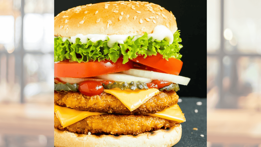 Whopper style vegan burger.