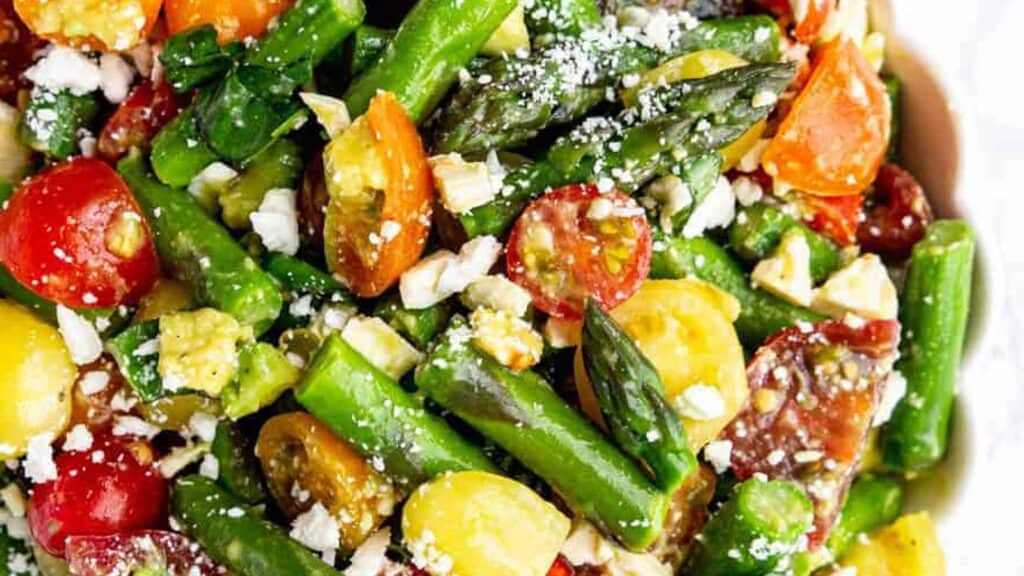 asparagus tomato salad.