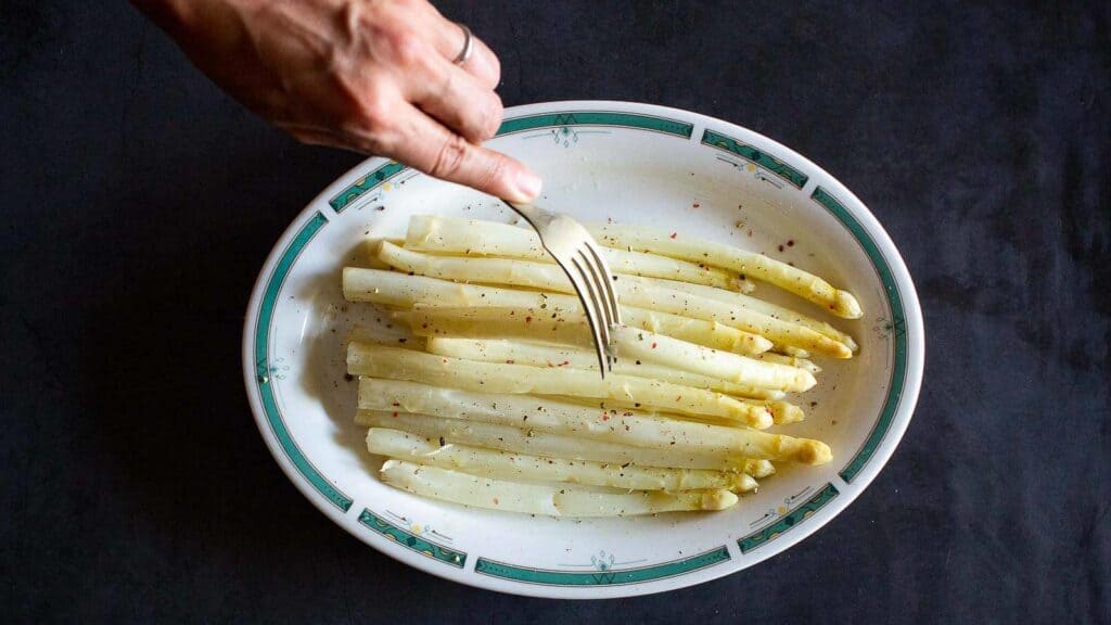 white asparagus.