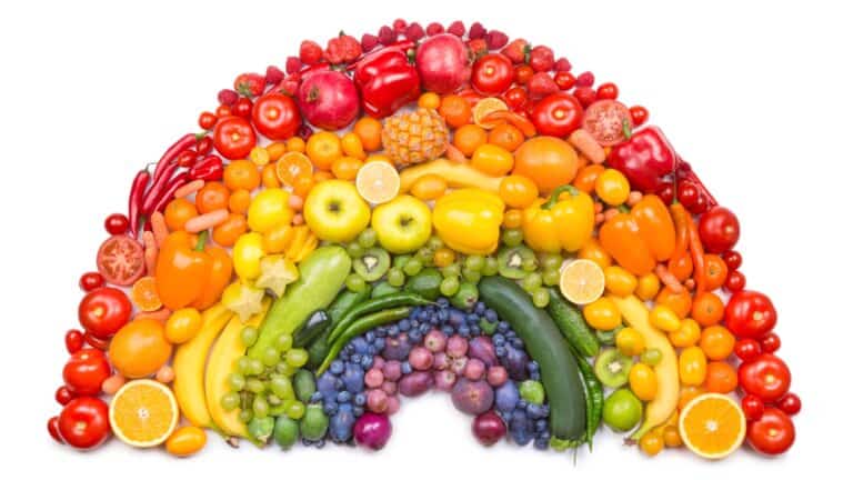 Rainbow Fruit and Vegetables.