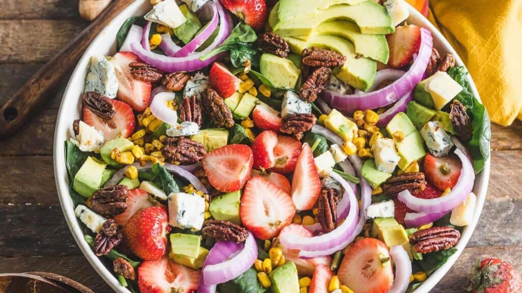 Strawberry-Avocado-Salad-with-Candied-Pecans-1.