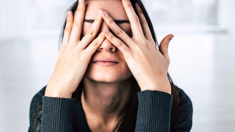 Stressed woman.