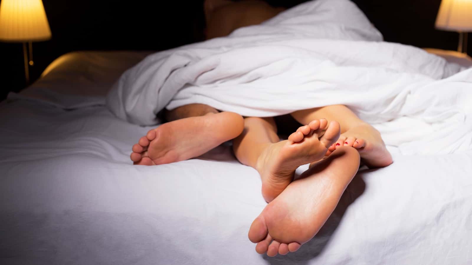 couple in bed. Sex.
