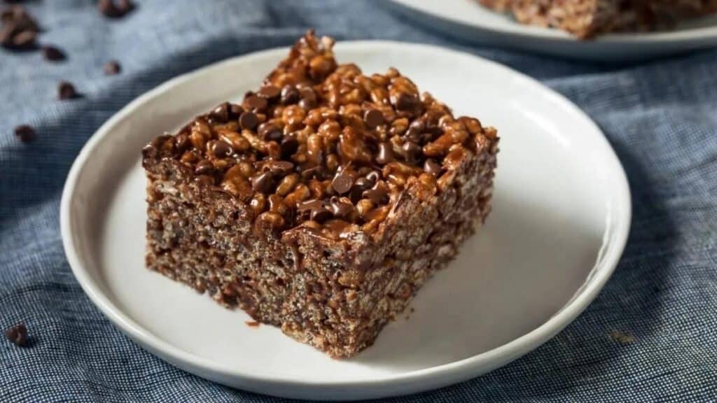 Chocolate rice krispie treat.