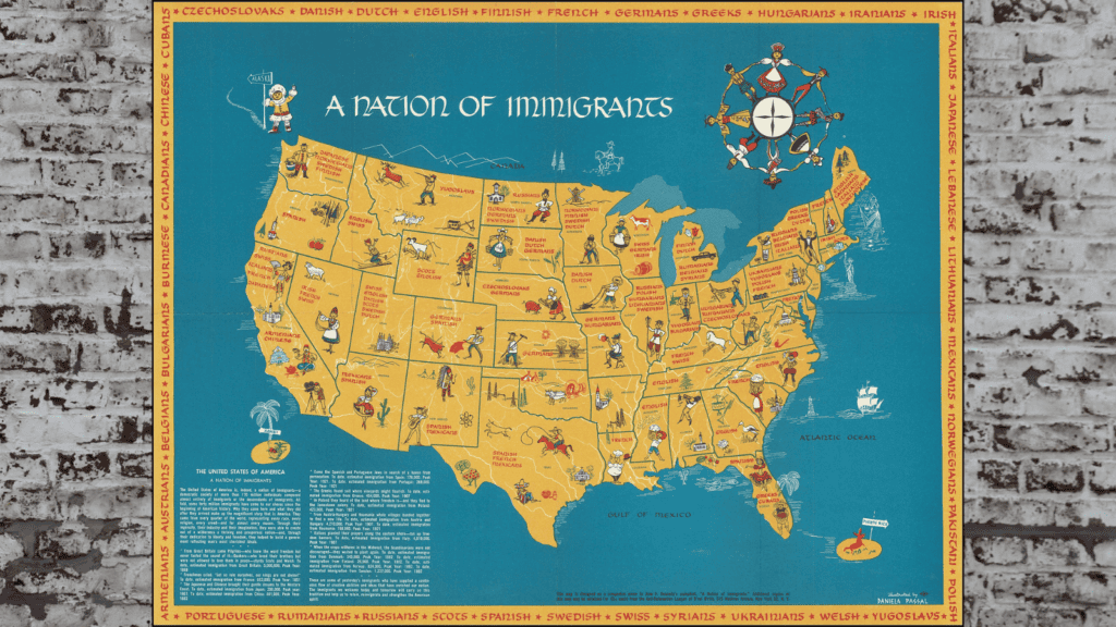 Map of immigrants.