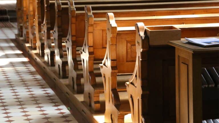 Church pews.