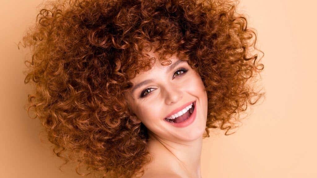Curly hair.