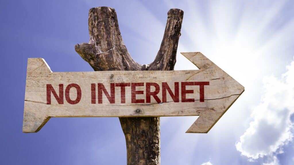No Internet. 