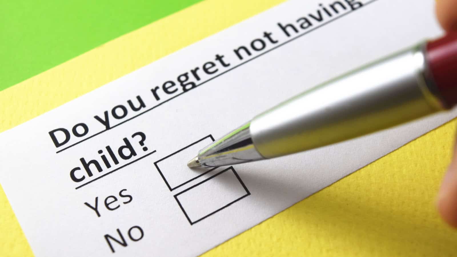 Regret Not having kids.