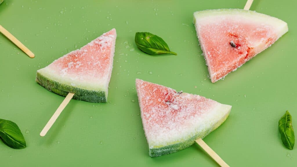 Frozen watermelon.