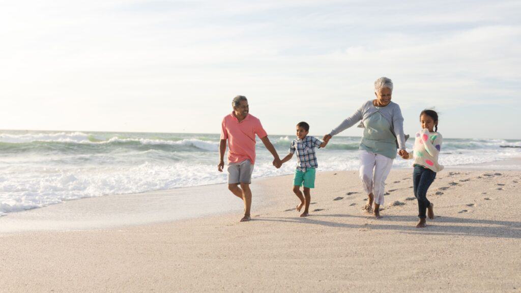 Grandparents and kids.