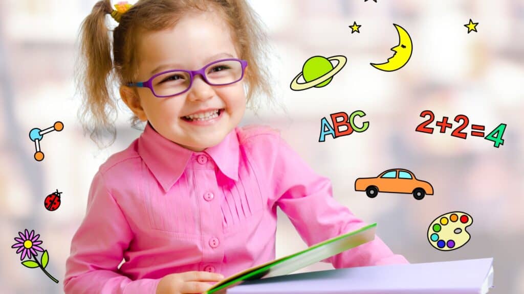 Smart happy child.