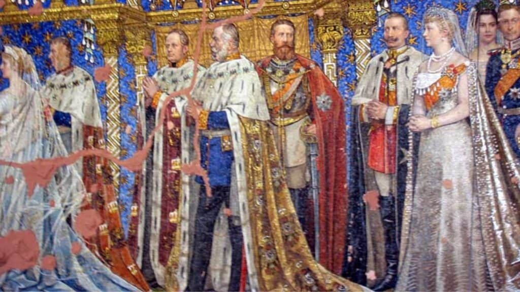 Mosaic on the ceiling and on the walls of Kaiser Wilhelm Memorial Church, Berlin, Germany