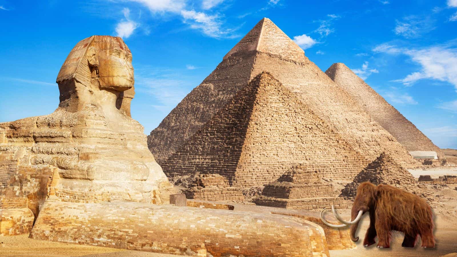 Wooly mammoth and pyramids