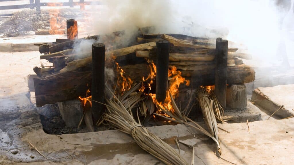 Funeral pyre.