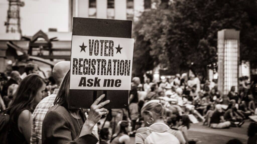 Voter registration.