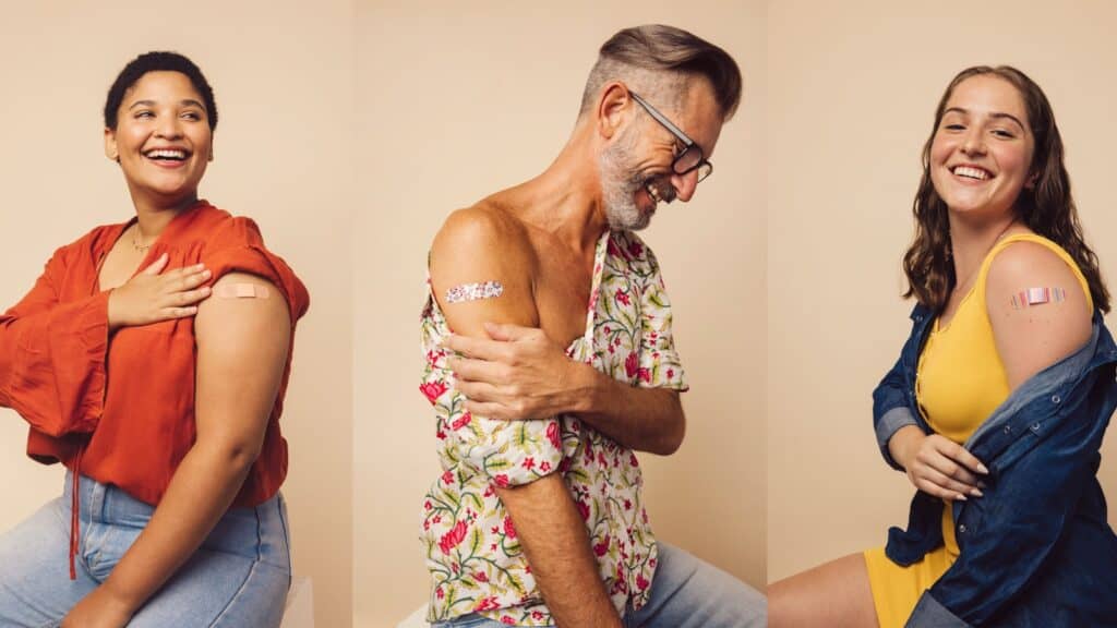 people who received vaccines.