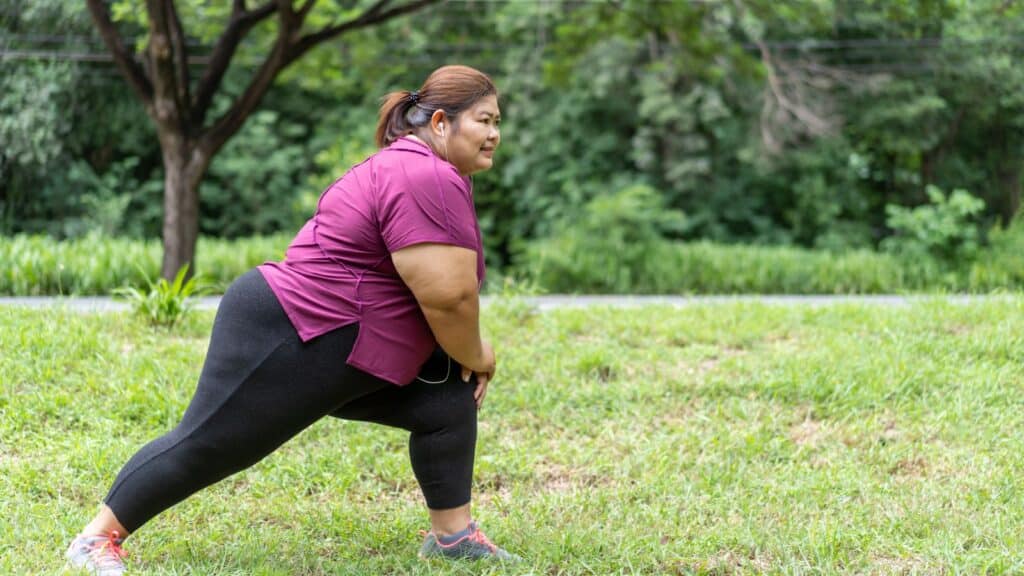 woman working out.
