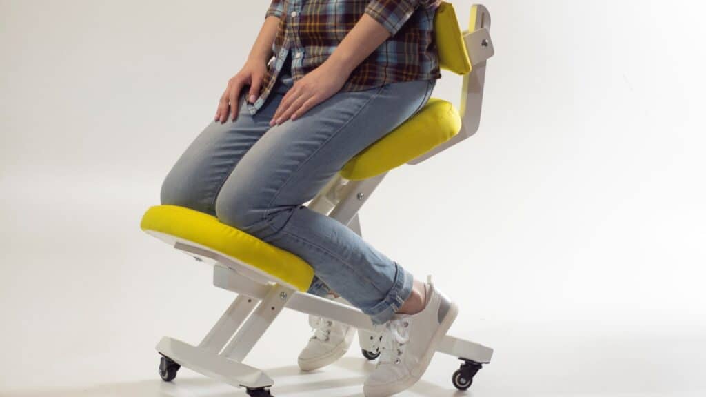 Kneeling chair.