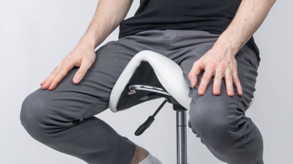 Saddle seat.
