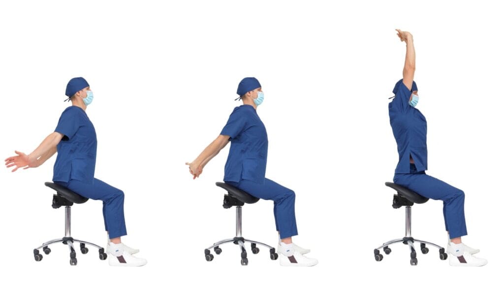 Saddle stool. Doctor.