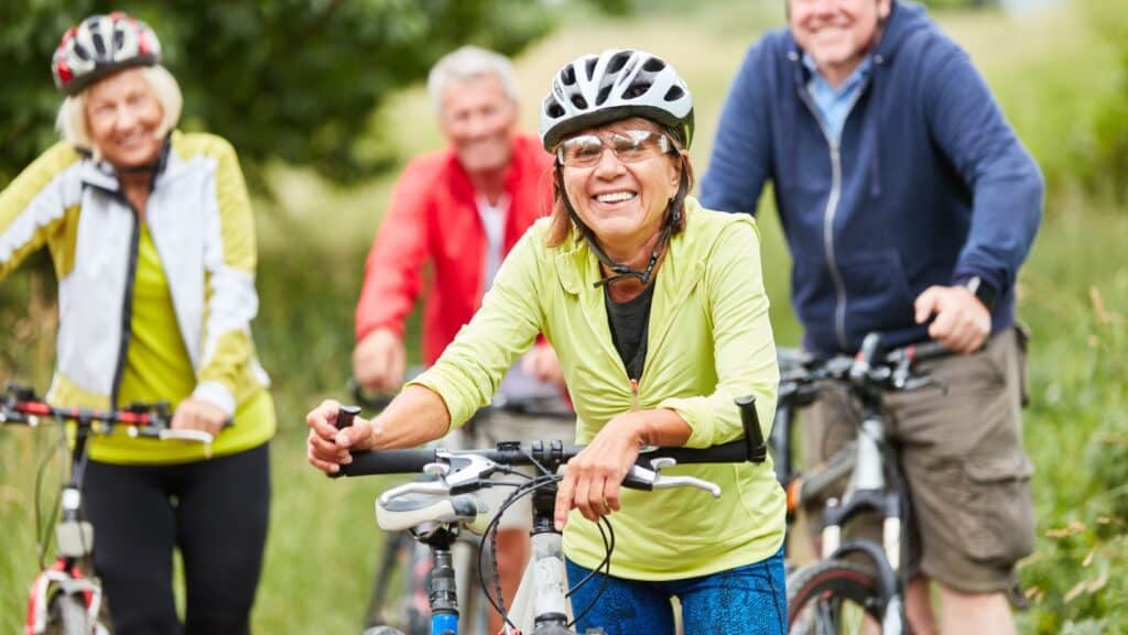 seniors cycling.