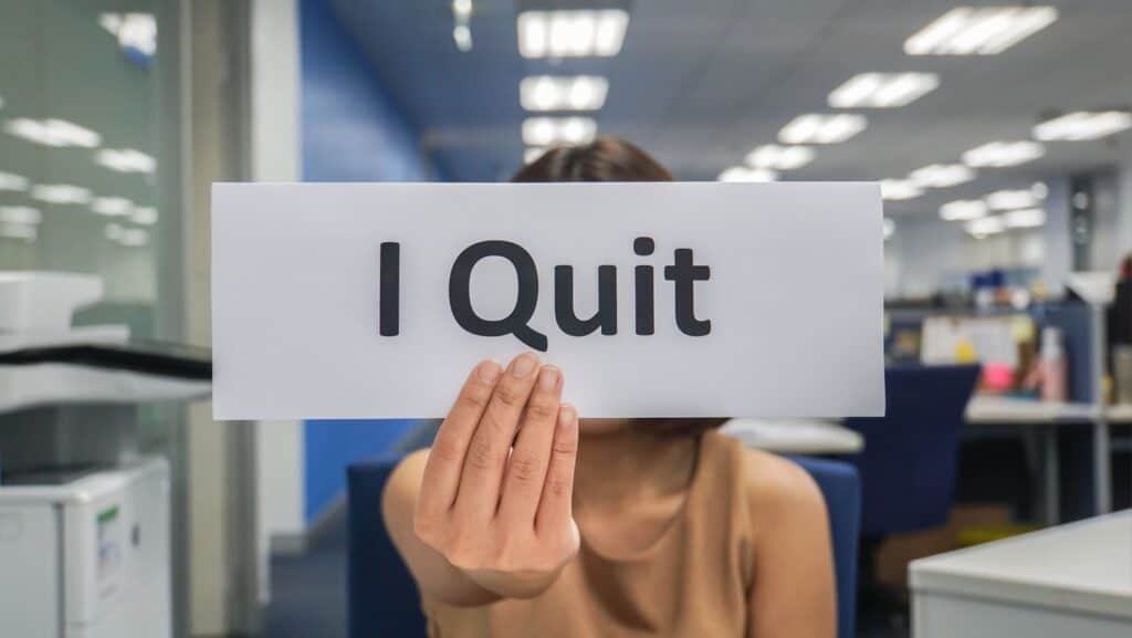 Quitting job.