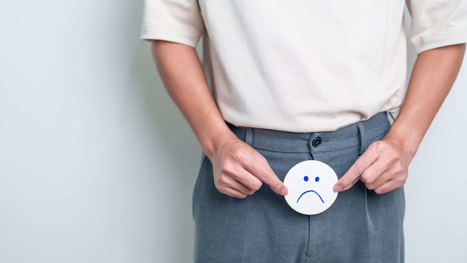 Sad man. prostate cancer.