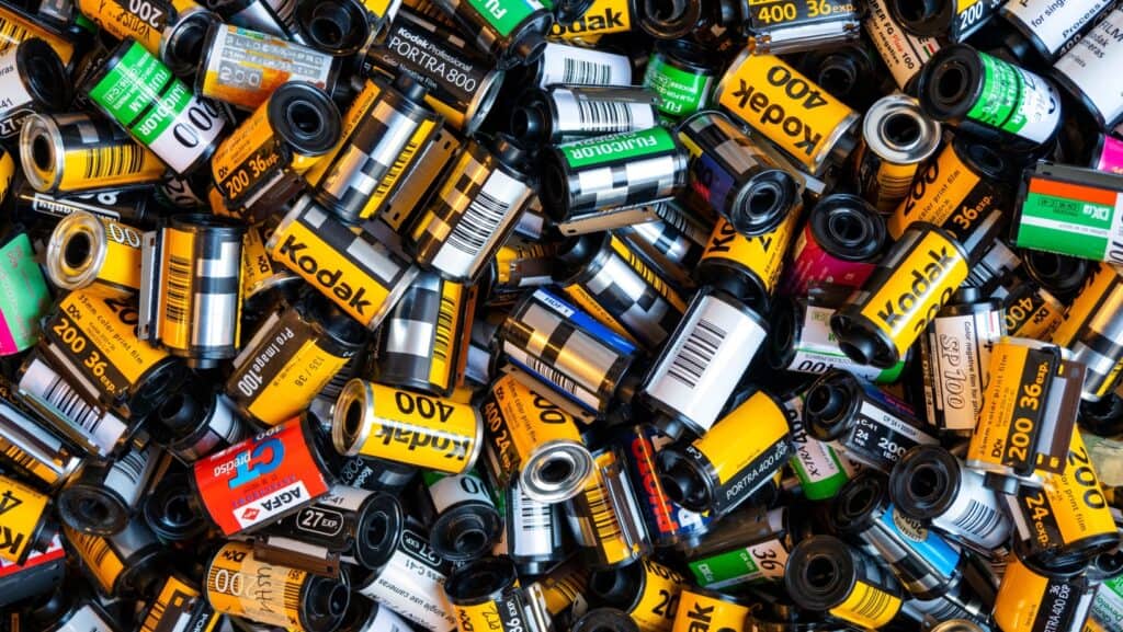 rolls of film. 