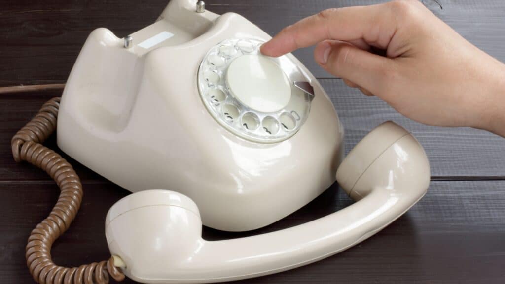 rotary phone.