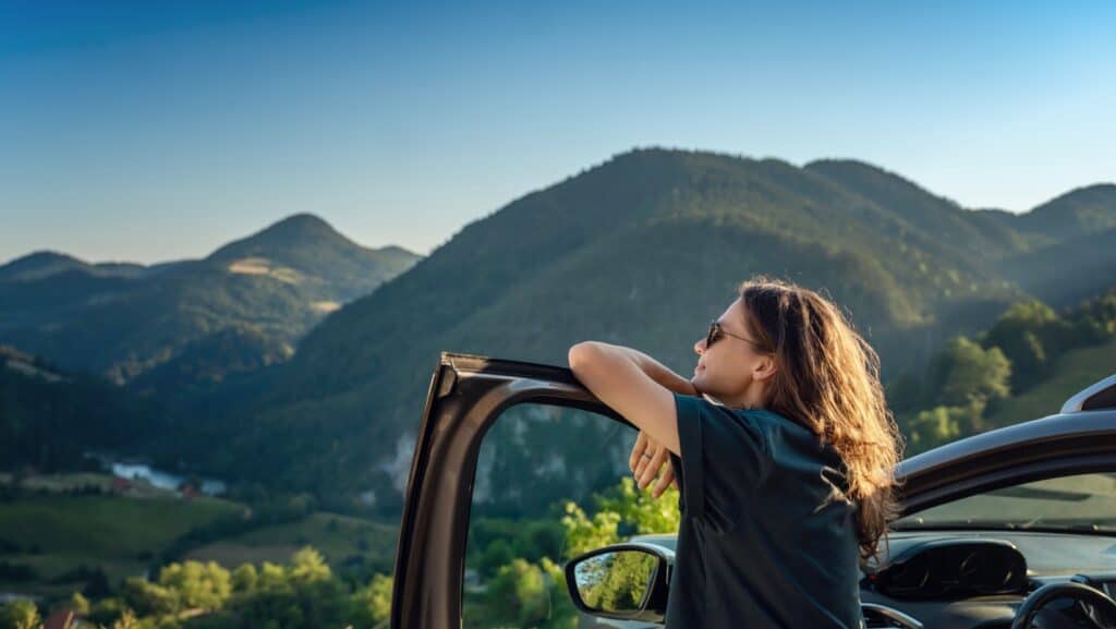 woman driving. Car.