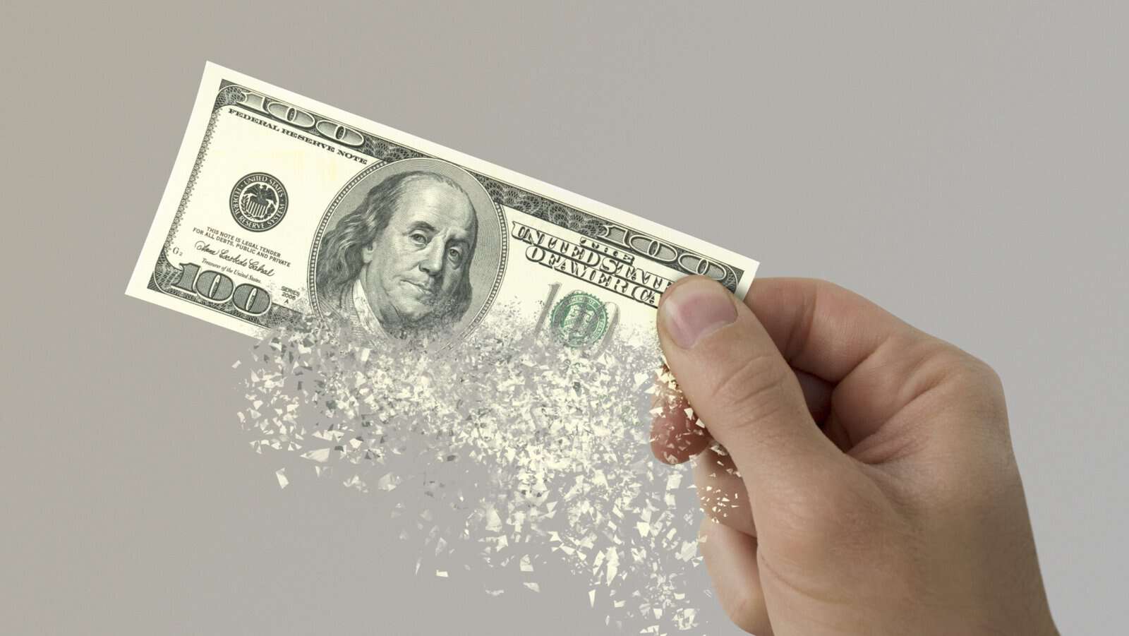 Money disappearing.