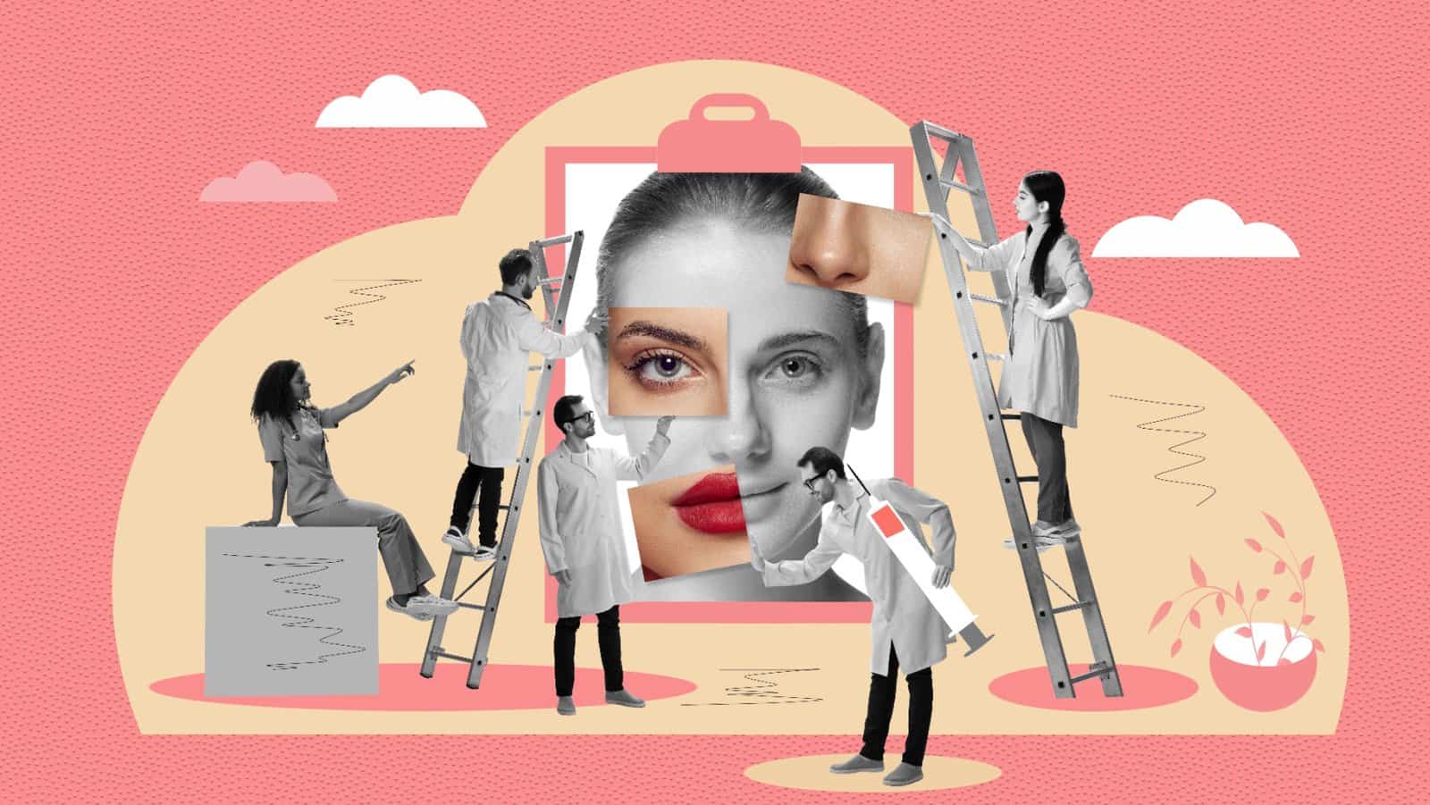 Plastic surgery concept.