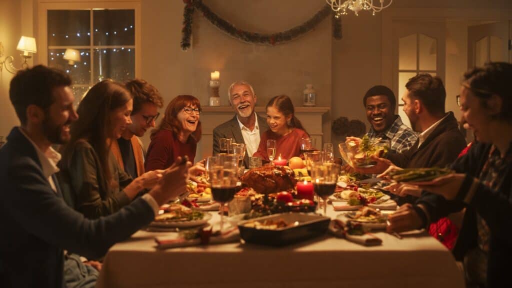 Thanksgiving Christmas holiday meal.